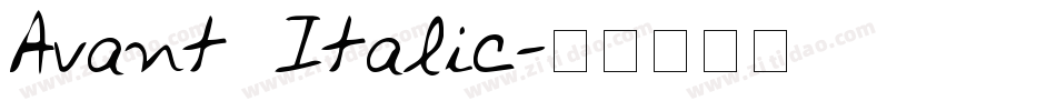 Avant Italic字体转换
